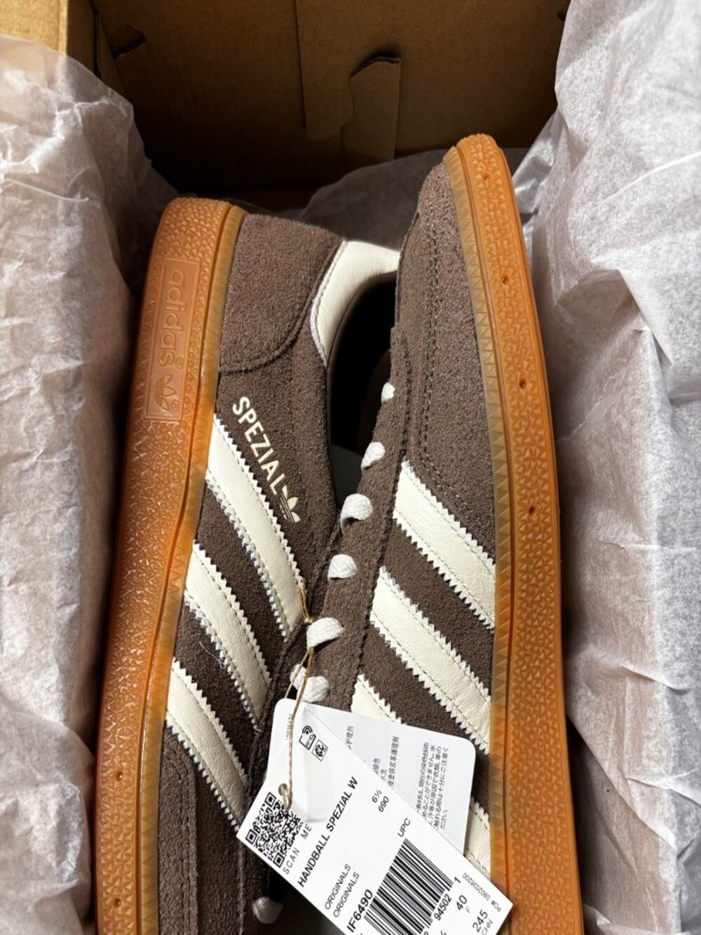 Adidas Handball Spezial Women’s Brown White Gum Sneakers Size 8 NEW